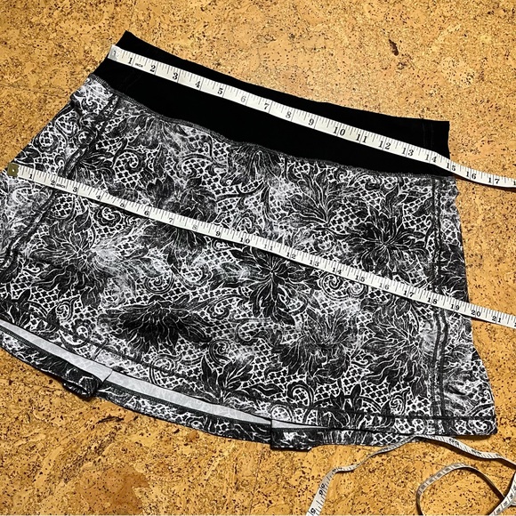 Lululemon Pace Revival Skirt II In Masked Lace Starlight Black W8852T Sz 6 Tall - Picture 15 of 16